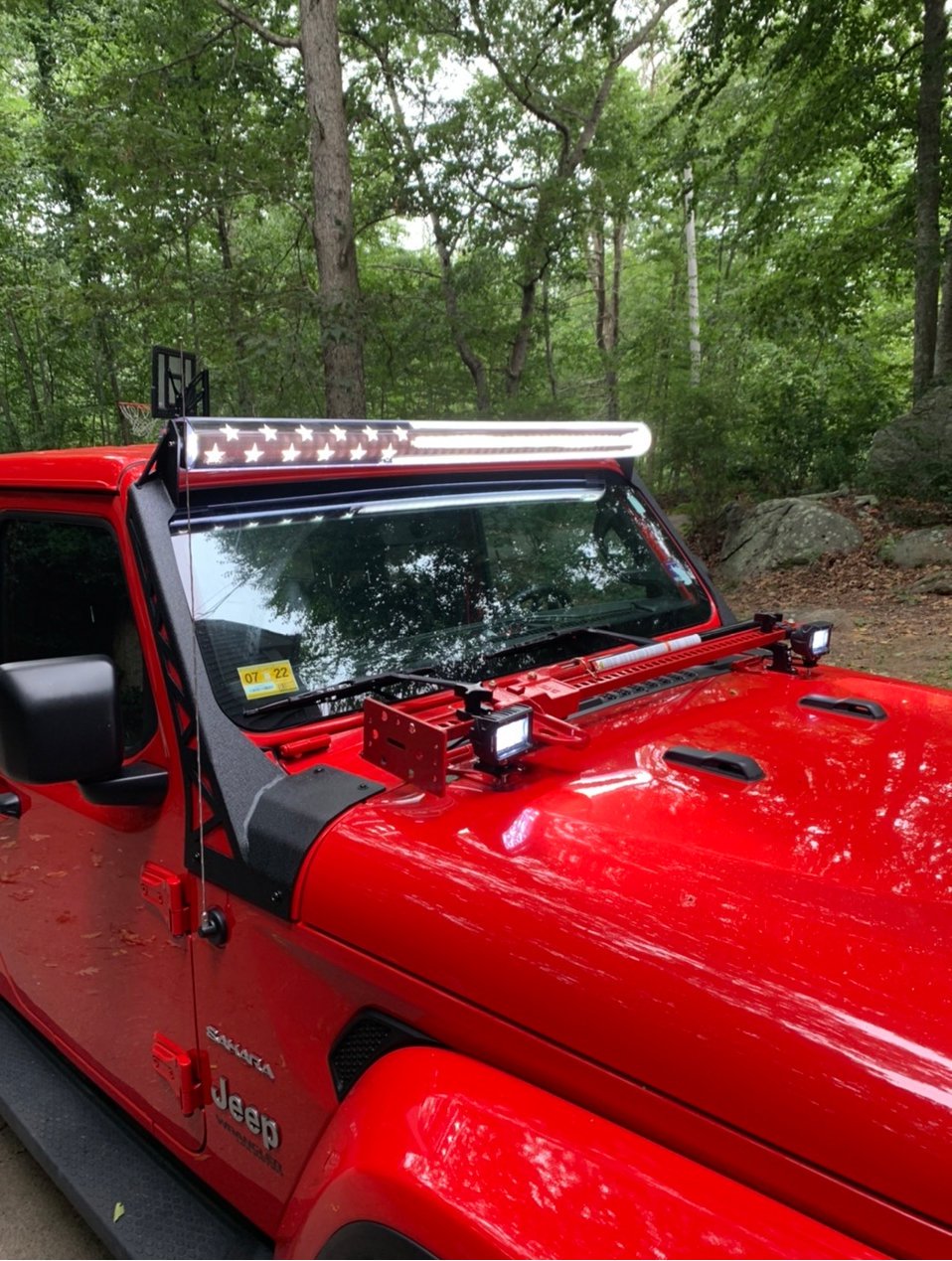 Aerolidz American Flag Insert for Dual LED Light Bar Silencer Quadratec